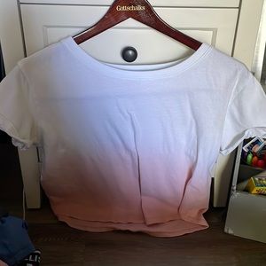 White and pink ombré shirt